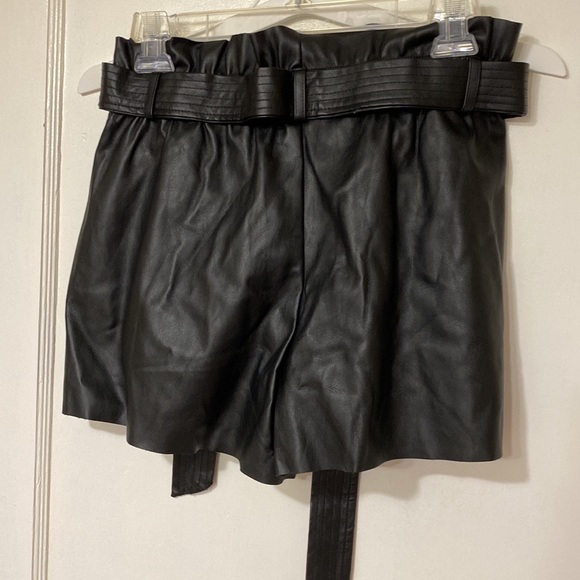 Aqua leather  look shorts - Picture 3 of 5